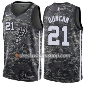 Muški NBA Dres San Antonio Spurs Tim Duncan 21 Nike City Edition Crna Swingman